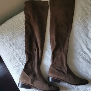 Brown Suede Knee High Boots!